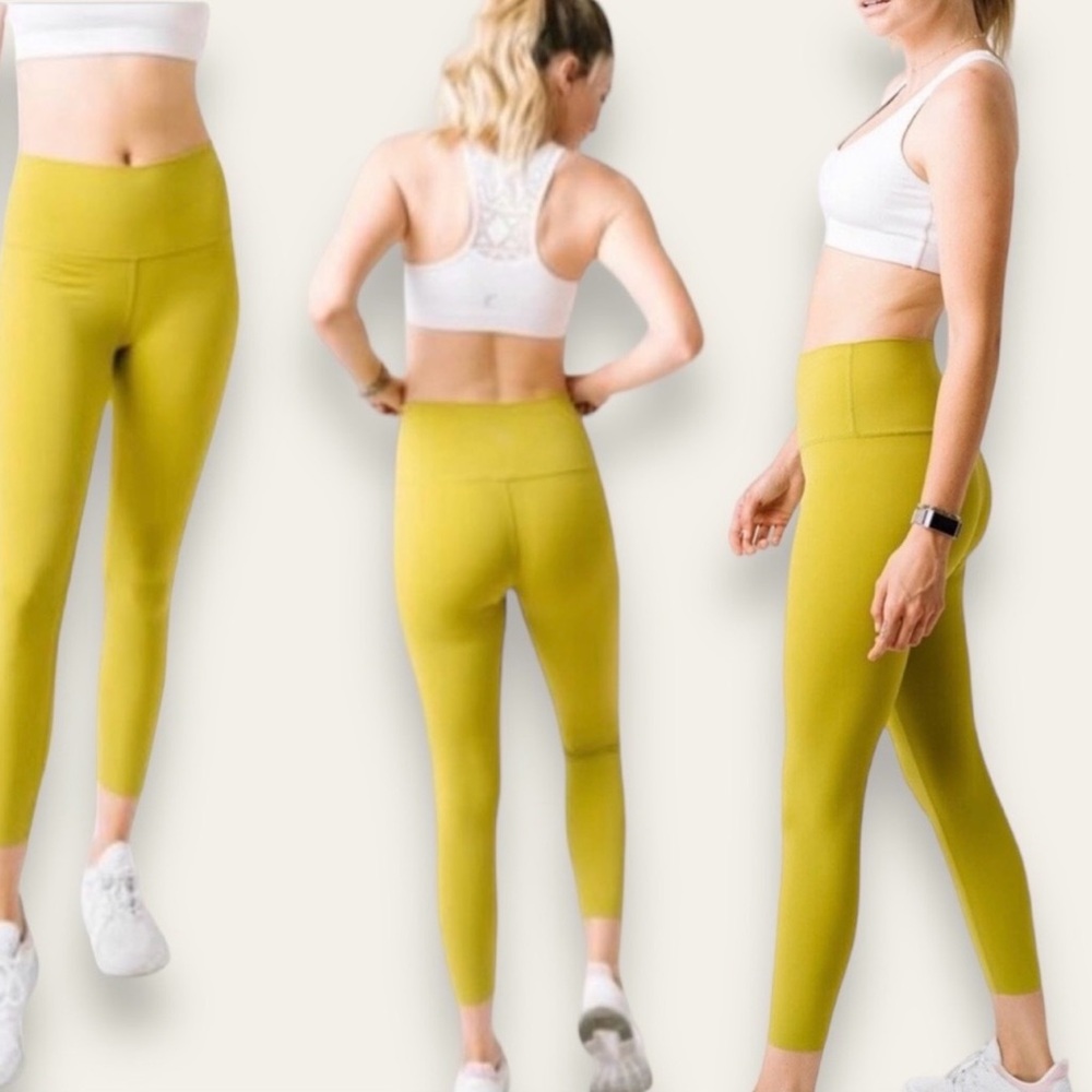 ZYIA Yellow High-Waisted Leggings